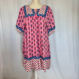 Old Navy Dress Puff-Sleeve Printed Mini Swing Dress size XL